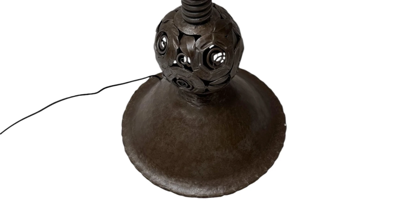 Art Deco Amsterdamse School Floor Lamp by Amsterdamsche Kunstsmederij, 1920s